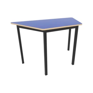 MESA TRAPEZOIDAL 120X60X75CM CUB. TRIPLAY C/LAM PLASTICO